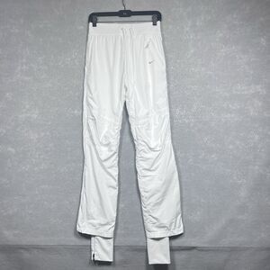 Vintage Y2K Nike Tracksuit Pants Womens Size Small White Cuffed Ankles Baggy